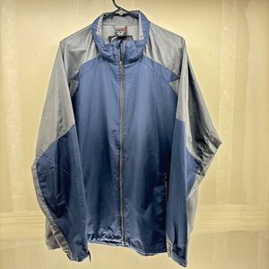 North End Mens Long Sleeve Weather Technology Blue Windbreaker Jacket Size XL